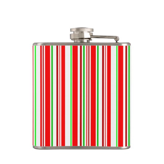 Candy Cane Stripes Weihnachtsfeiertag Flachmann (Rückseite)