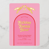 Candy Cane Stripes Weihnachtsfest im Unternehmen P Folieneinladung (Vorderseite)