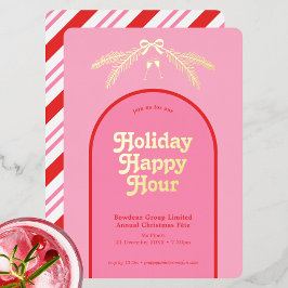 Candy Cane Stripes Weihnachtsfest im Unternehmen P Folieneinladung
