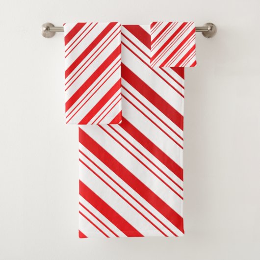 Candy Cane Stripes Weihnachtshandtuch Set (Insitu)