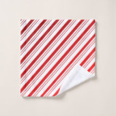 Candy Cane Stripes Weihnachtshandtuch Set (Waschlappen)