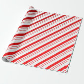 Candy Cane Stripes Wrapping Paper Geschenkpapier (Ungerollt)