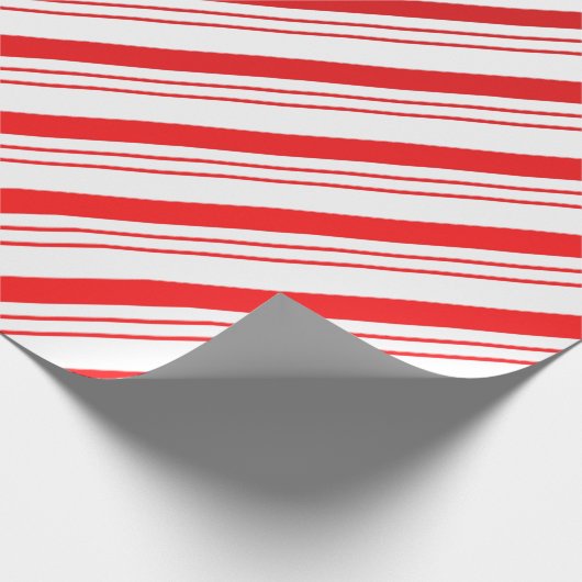 Candy Cane Stripes Wrapping Paper Geschenkpapier (Ecke)