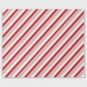 Candy Cane Stripes Wrapping Paper Geschenkpapier (Flach)