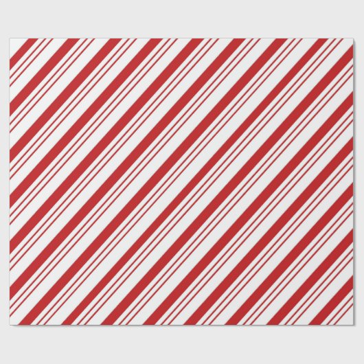 Candy Cane Stripes Wrapping Paper Geschenkpapier (Flach)
