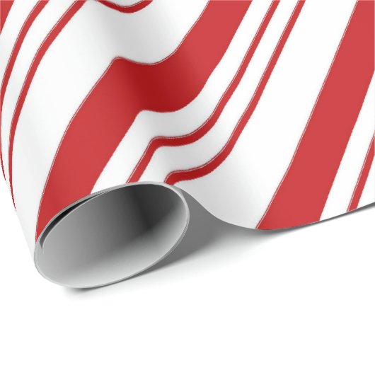 Candy Cane Stripes Wrapping Paper Geschenkpapier (Rolleneckpunkt)