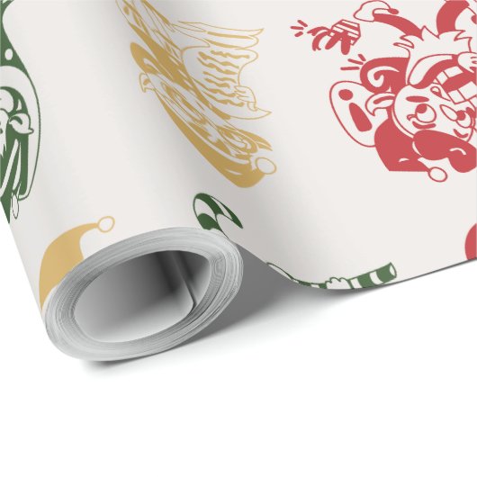 Candy Cane Strumpfs Weihnachtsbaum Geschenkpapier (Rolleneckpunkt)