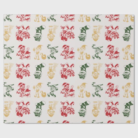 Candy Cane Strumpfs Weihnachtsbaum Geschenkpapier (Flach)