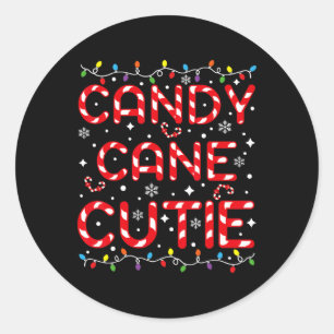 Candy Cane Süsse Funny Christmas Kinder Kleinkind Runder Aufkleber