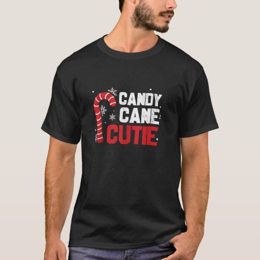 Candy Cane Süsse Weihnachten Sonnenscheinpassende T-Shirt (Vorderseite)