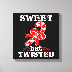 Candy Cane Sweet Aber gefriert Funny Weihnachten Leinwanddruck