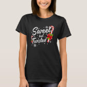 Candy Cane Sweet But Twisted  Christmas T-Shirt (Vorderseite)