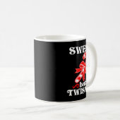 Candy Cane Sweet But Twisted Funny Christmas Short Kaffeetasse (VorderseiteRechts)