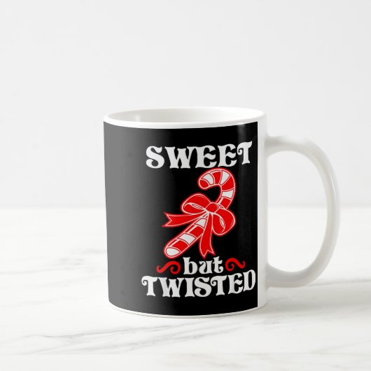 Candy Cane Sweet But Twisted Funny Christmas Short Kaffeetasse (Rechts)