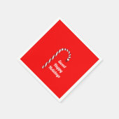 Candy Cane Sweet Happy Holidays Paper Napkin Serviette (Ecke)