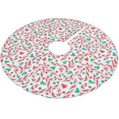 Candy Cane Sweetness Polyester Weihnachtsbaumdecke (Schrägansicht)