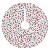 Candy Cane Sweetness Polyester Weihnachtsbaumdecke (Vorderseite)