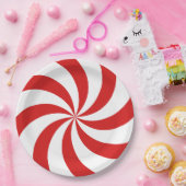 Candy cane swirl pappteller (Party)