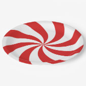 Candy cane swirl pappteller (Schrägansicht)
