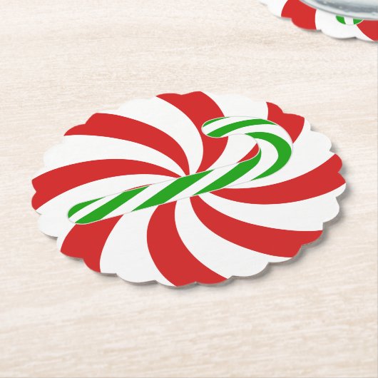 Candy cane swirl untersetzer (angewinkelt)