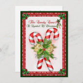 Candy Cane Symbol der Weihnachtsgrüße (Vorne/Hinten)