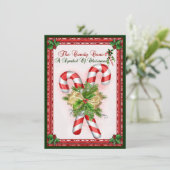 Candy Cane Symbol der Weihnachtsgrüße (Stehend Vorderseite)