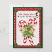 Candy Cane Symbol der Weihnachtsgrüße (Vorderseite)