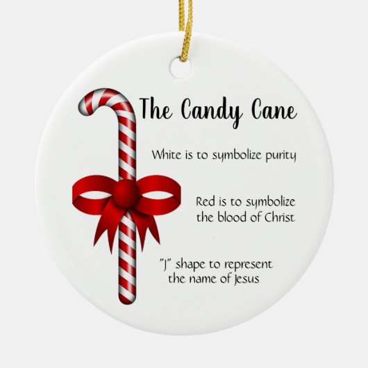Candy Cane Symbol Ornament (Vorne)