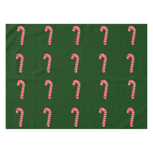 Candy Cane Tablecloth 52" x 70" Tischdecke (Vorderseite (Horizontal))