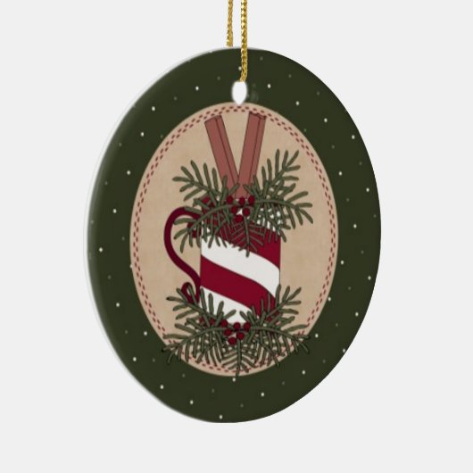 Candy Cane Tasse Keramik Ornament (Rechts)