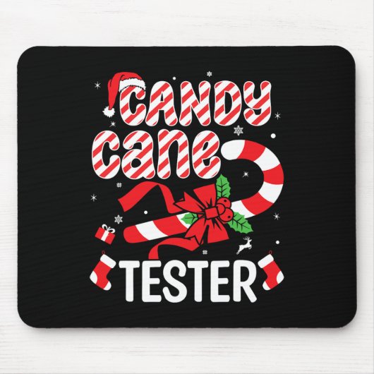 Candy Cane Tester Crew - Funny Christmas Holiday M Mousepad (Vorne)