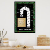 Candy Cane Thermometer Poster (Küche)