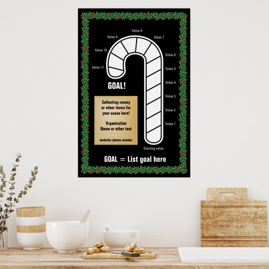 Candy Cane Thermometer Poster (Küche)