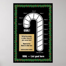 Candy Cane Thermometer Poster