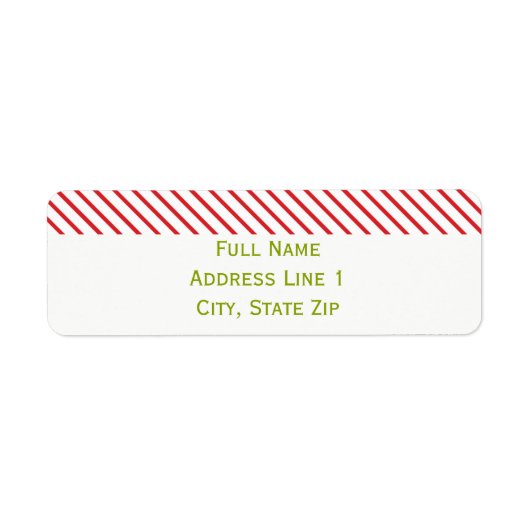 Candy Cane Top Holiday Rücksendeadresse (Vorne)