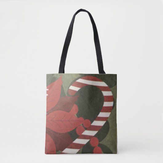 Candy Cane Tote Bag Tasche (Vorderseite)
