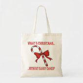 Candy Cane Tote Bag Tragetasche (Vorne)