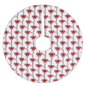 Candy Cane Tree Skirt Polyester Weihnachtsbaumdecke (Vorderseite)