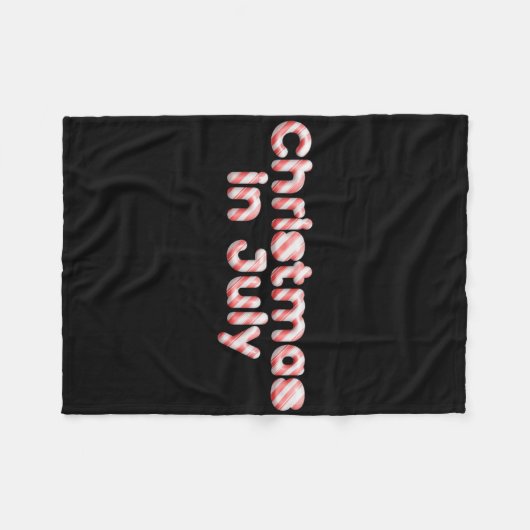 Candy Cane Tygraphy Christmas In July T Shirt Fleecedecke (Vorderseite (Horizontal))