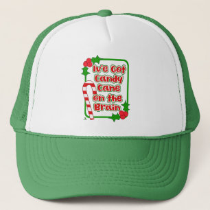 Candy Cane über Brain Christmas Funny Slogan Truckerkappe