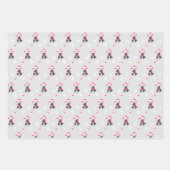 Candy Cane und Berry Snowflakes Weihnachtsmuster Geschenkpapier Set (Vorderseite 3)