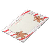 Candy Cane und Gingerbread Man Cookies Notizblock (angewinkelt)