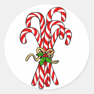 Candy Cane und Holly Sticker
