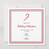 Candy Cane und Muster Einladung (Vorderseite)