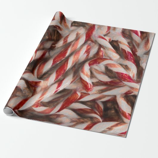 Candy Cane Vintag Antike Weihnachten Geschenkpapier (Ungerollt)