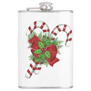 Candy Cane Vinyl umwickelte Flasche Flachmann