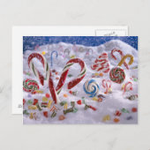 Candy Cane Wald Postkarte (Vorne/Hinten)