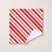 Candy Cane Weihnachten Badhandtuch Set (Waschlappen)