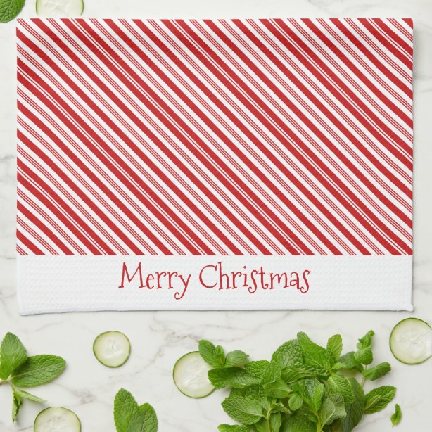 Rote Streifen Geschirrtücher | Zazzle.de