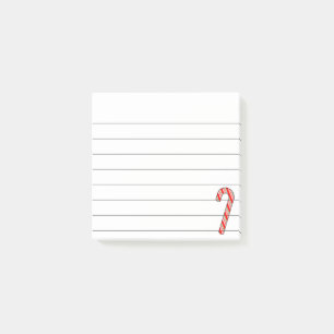 Candy Cane Weihnachten Gezeichnet Lined 3x3 Post-it Klebezettel
